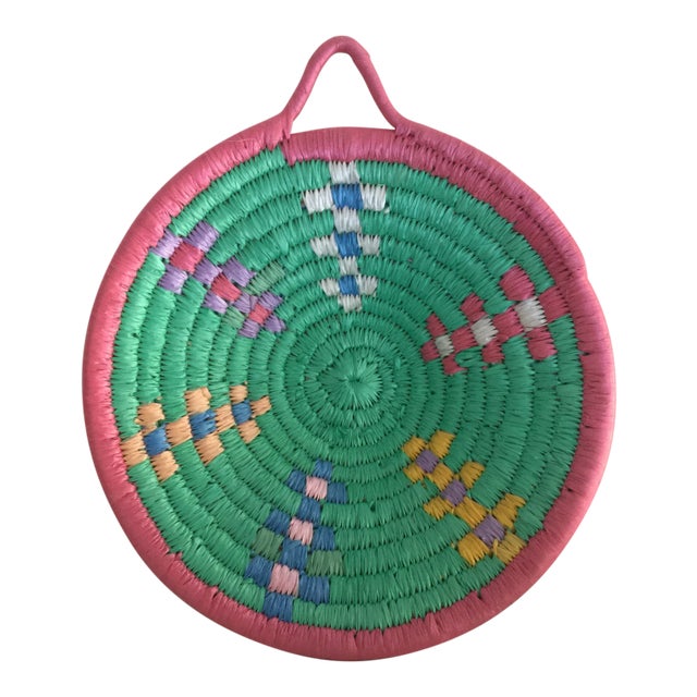 African Pastel Grain Basket For Sale