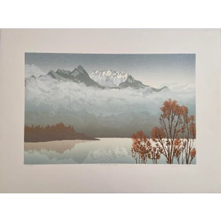 1995 "Teton Range" Landscape Silkscreen Limited Edition Print by Peter and Traudl Markgraf For Sale