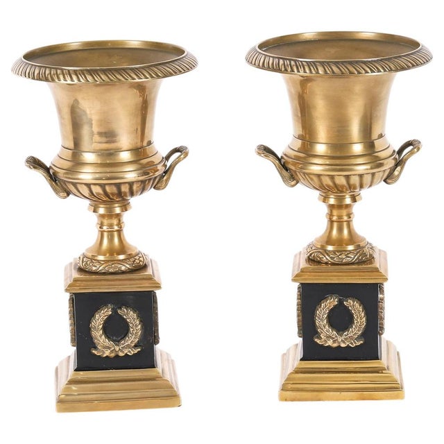 Antique Italian Grand Tour Borghese Bronze Campana Urns, 1800s, Set of 2 For Sale - Image 17 of 17