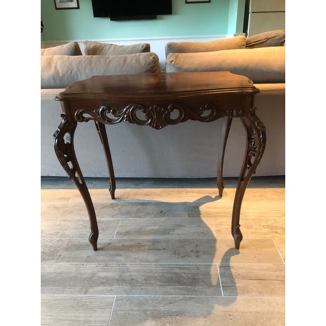 Brown Antique Walnut Table For Sale - Image 8 of 9