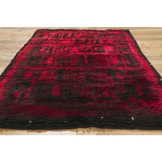 Mid 20th Century Kirsti Ilvessalo Vintage Finnish Rya Ryijy Rug, 4'3 X 6'10 For Sale - Image 9 of 11
