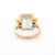 18k Yellow Gold 5.45 Carat Aquamarine and Diamond Cocktail Ring Size 8 For Sale In New York - Image 6 of 7