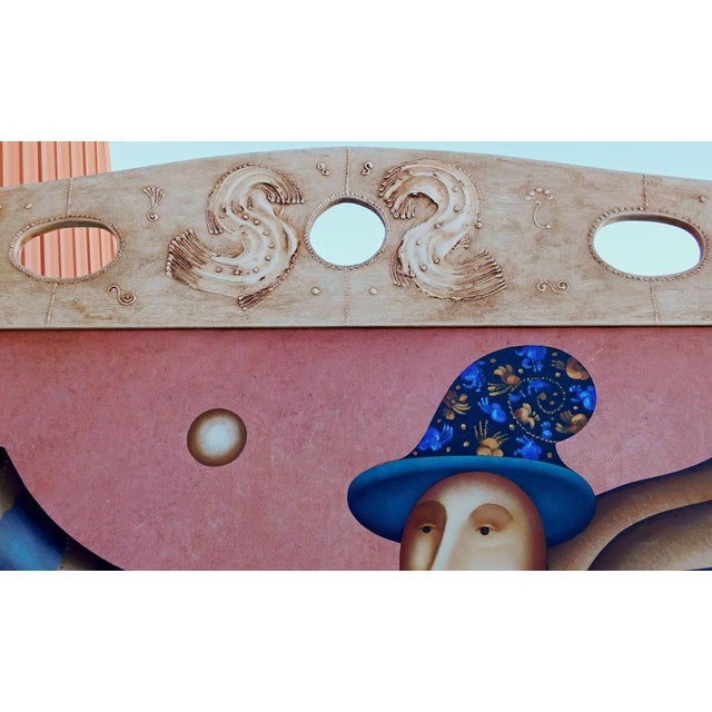 Anton Arkhipov Revelry Hand Signed Original Paining Custom Framed by Artist For Sale In Denver - Image 6 of 9