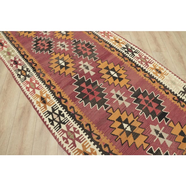 1950s Southwestern Hand Knotted Kilim Rug For Sale - Image 12 of 13