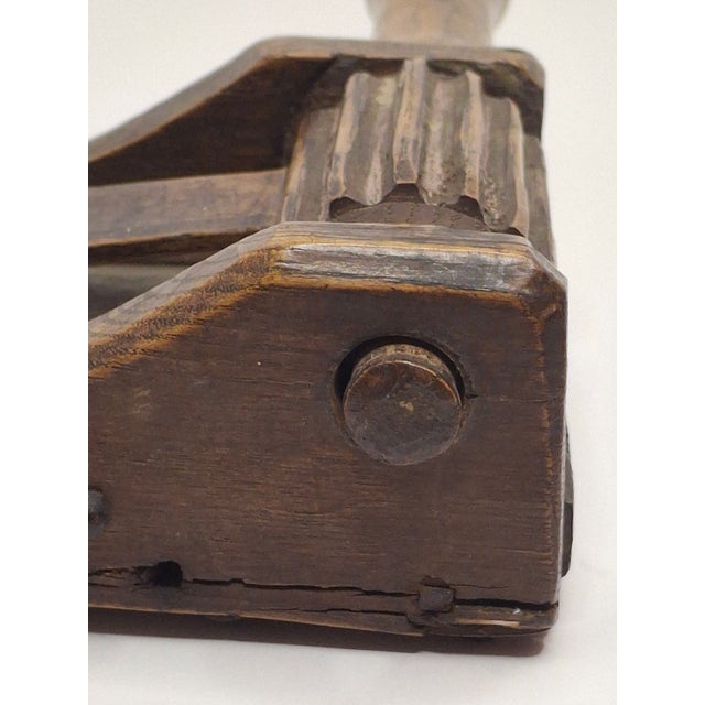 Museum Grade 18th Century Polish Galician Purim Grogger Rare Triangular Frame For Sale - Image 14 of 18