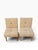 Wood Pair of Hungarian Mid-Century Slipper Chairs by Kocséri MGTSZ | Original Swirl Pattern Fabric | Tapered Legs | 1970s For Sale - Image 7 of 16
