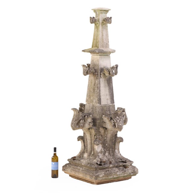 This finely detailed Gothic Revival finial or spire will be a stately addition to your garden or serve as a statement for...