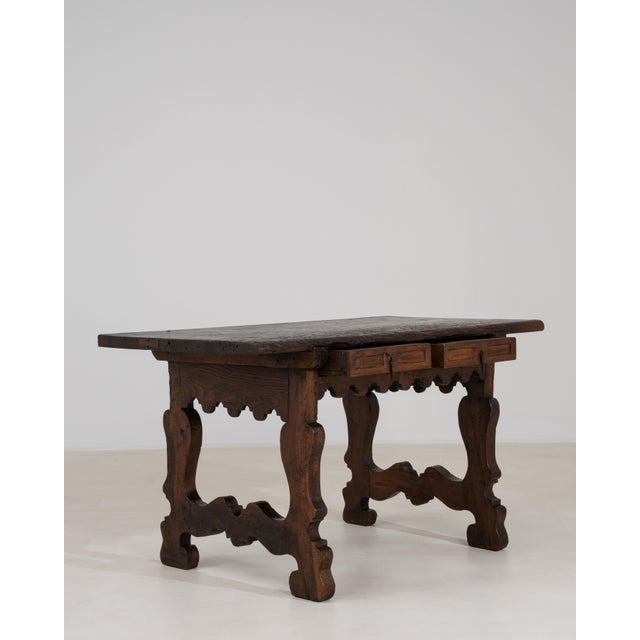 Brown Spanish Fratino Table in Original Patina, Antique, Spain, Circa 1800 For Sale - Image 8 of 14