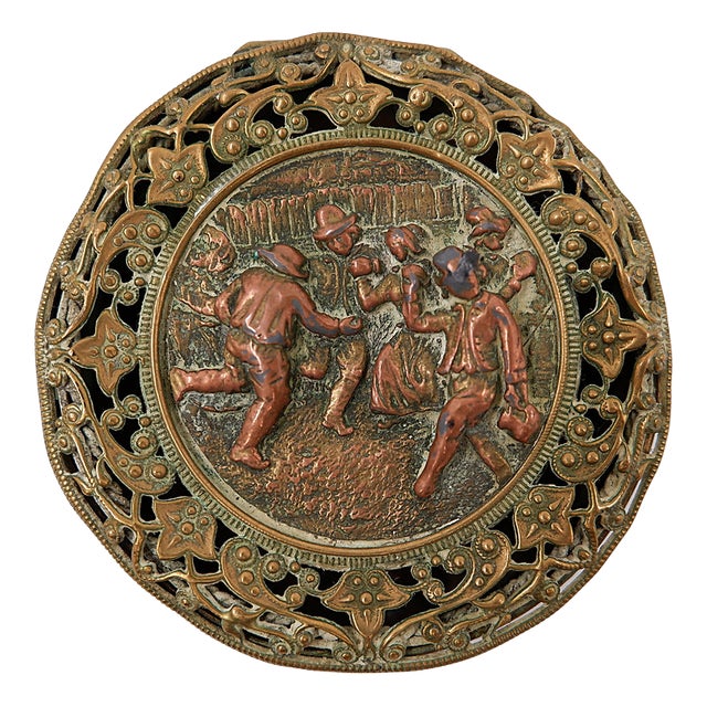 Small Antique Decorative Bronze Box, 1800s For Sale