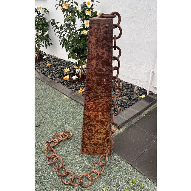 Abstract Cast Iron Bell Steel 4 Ft Artisan Made Antique 19th Century For Sale - Image 3 of 11