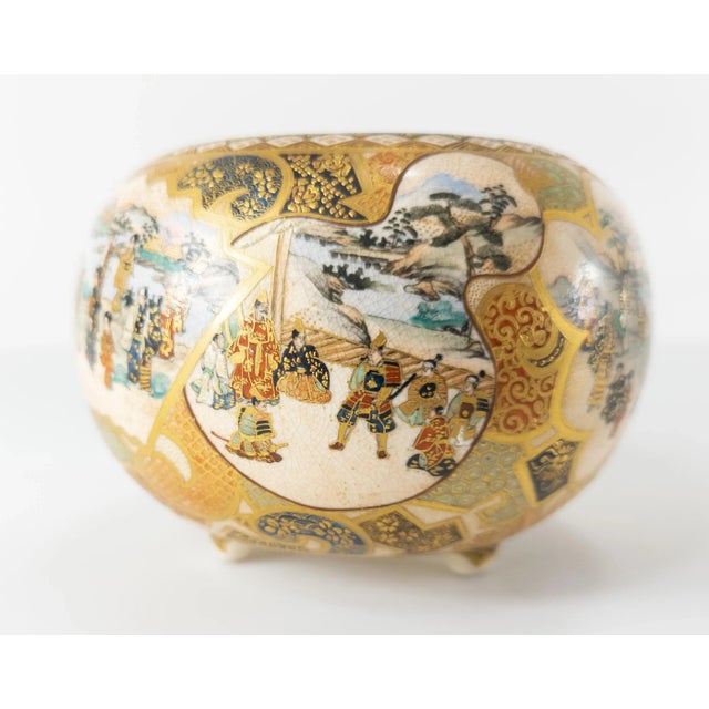 Japanese Gilt Satsuma Tripod Coro Incense Burner For Sale In New York - Image 6 of 13