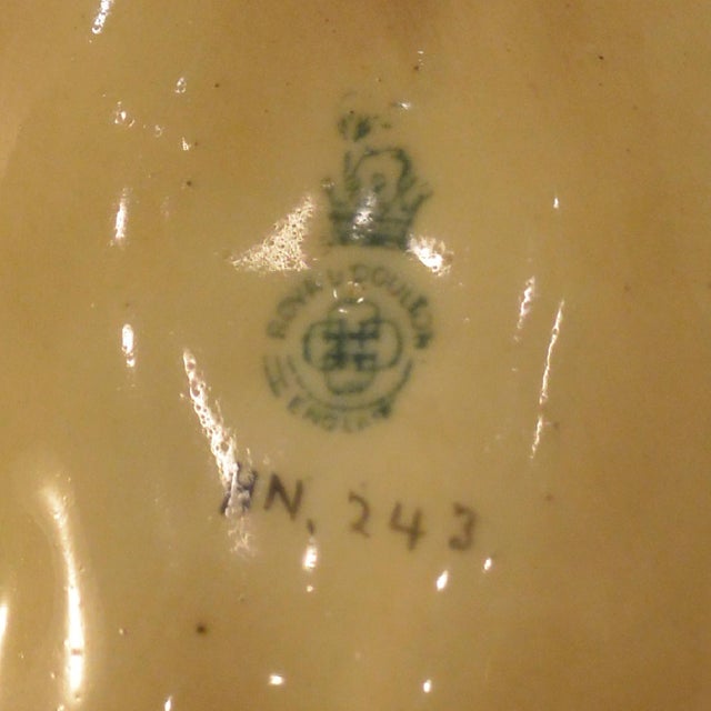 1920s Royal Doulton Sterling Silver-Mounted Pig Trinket Bowl For Sale - Image 9 of 10