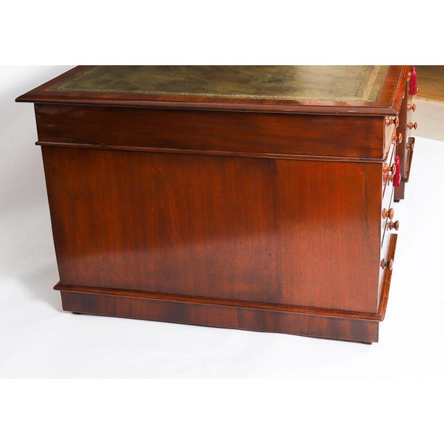 Antique Victorian Flame Mahogany Desk, 1800s For Sale - Image 11 of 18