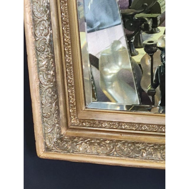 19th C French Louis XV Rococo Walnut Gilt Wall Mirror Ornate Gold Frame For Sale - Image 10 of 12