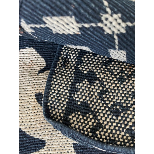 Japanese Fireman Hood with Stencil Inscription Meiji Period For Sale - Image 15 of 18