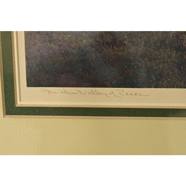 J. Hohenberger Original Artist Signed "In the Valley of Peace" Framed Lithograph For Sale - Image 11 of 13