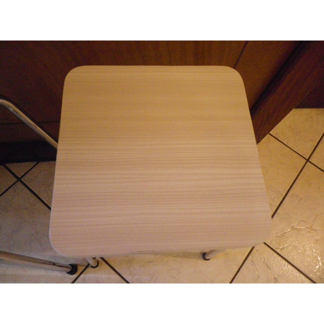 Scandinavian Style Stools in Formica and Chrome-Plated Steel, 1950s-1960s, Set of 2 For Sale - Image 4 of 14