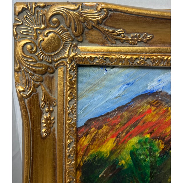 Late 20th Century Aspen Wine, Late 20th Century Expressionist Style Fall Mountain Landscape For Sale - Image 5 of 8