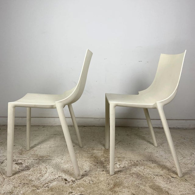 Modern Bo' Philippe Starck White Stack Chairs - a Pair For Sale - Image 3 of 8