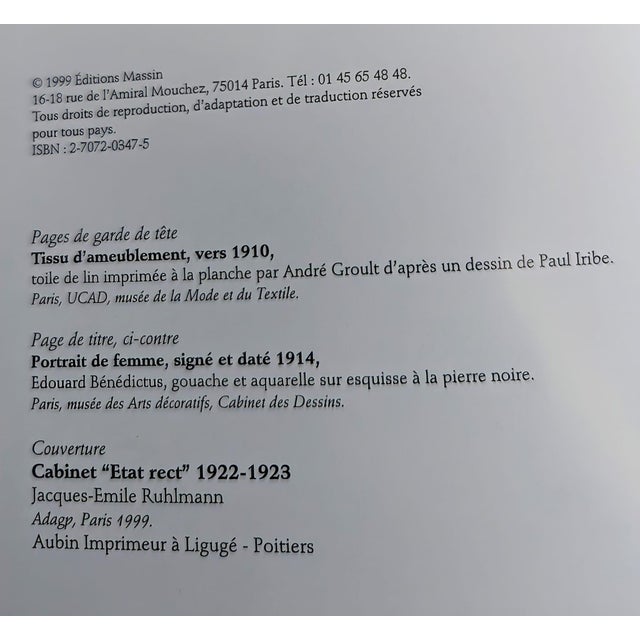 1999 Reference Book: Le Mobilier Français, 1910-1930: Les Années 25 (French Edition) For Sale - Image 11 of 11