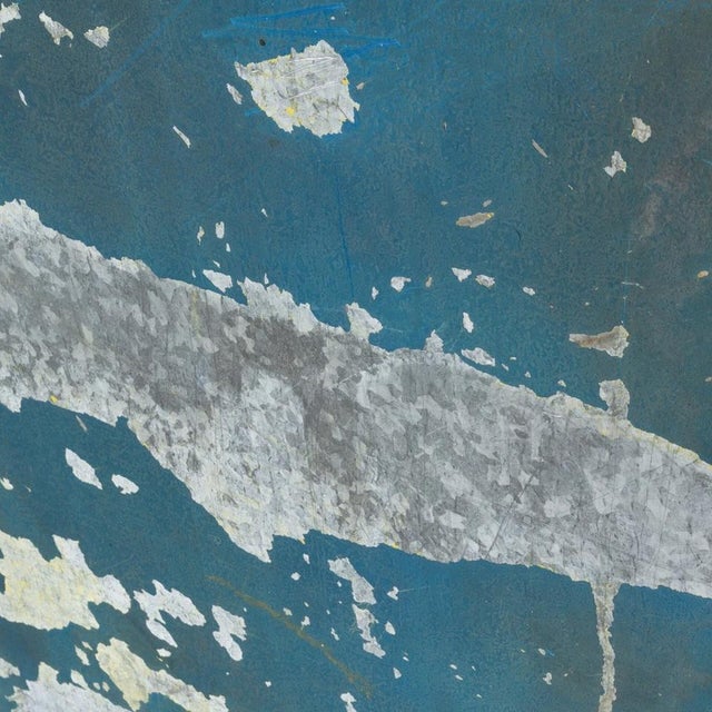 Blue Metal Letter R Sign, 1970s For Sale - Image 8 of 11