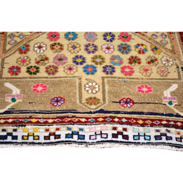 1950s Vintage Turkish Hand Knotted Wool Rug, 2'4''x7'9'' For Sale - Image 5 of 5