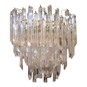 Crystal Chandelier in the Italian Style of Venini