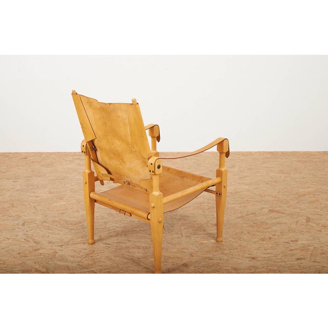 Colonial Chair in Beechwood Frame and Leather by Wilhelm Kienzle, 1928 For Sale - Image 3 of 11
