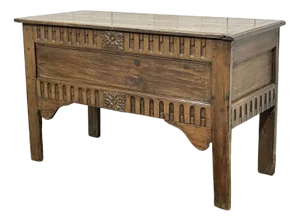 18th Century Brown Oak Trunk