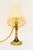 1920s Art Deco Painted Glass Table Lamp with Fabric Shade, Vienna, 1920s For Sale - Image 5 of 15