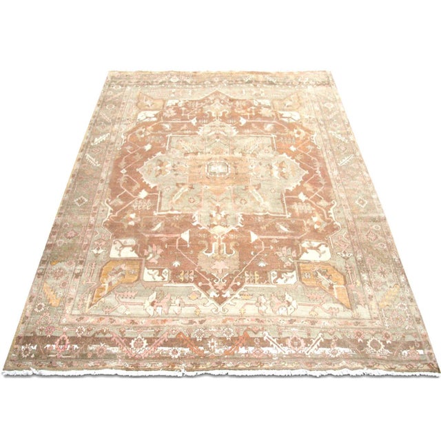 1940s Persian Heriz Rug For Sale In Los Angeles - Image 6 of 6