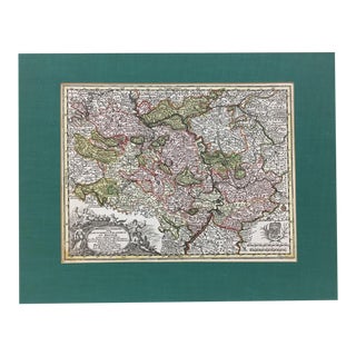 Mid 18th Century Hand Colored Antique Map by Matthäus Seutter; Palatinatus Inferior For Sale