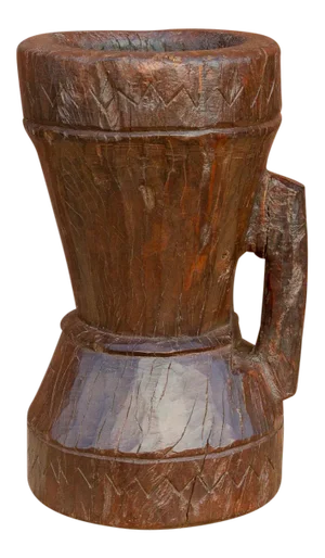 19th Century Omela Tribal Ghee Pot With Handle
