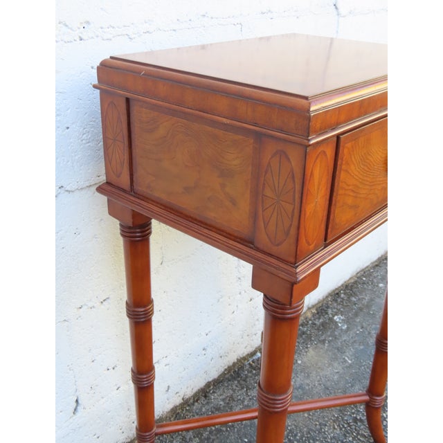 Brown Ethan Allen Hollywood Regency Nightstand Bedside Side End Table 6376 For Sale - Image 8 of 12