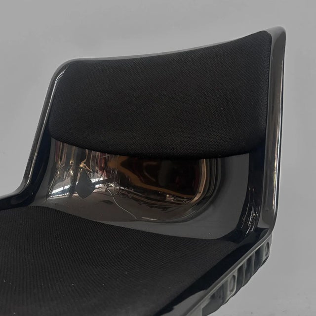 Metal Italian Modern Black Office Chair by Osvaldo Borsano for Tecno, 1970s For Sale - Image 7 of 18