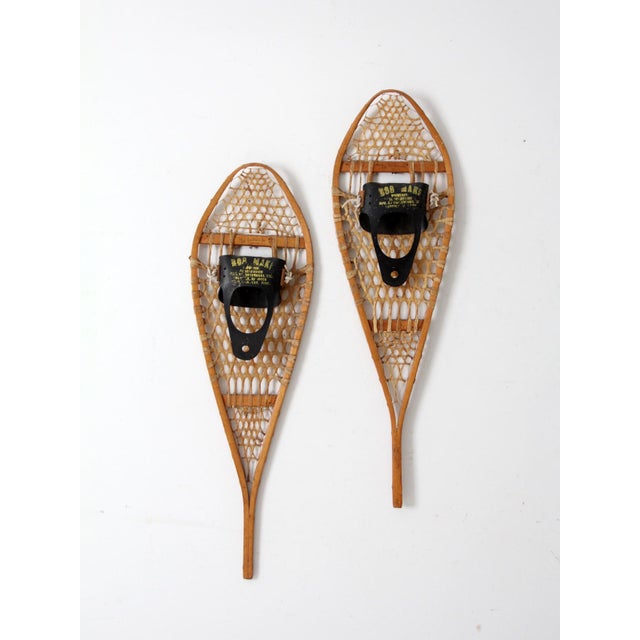 Vintage Canadian Snowshoes Pair For Sale - Image 13 of 13