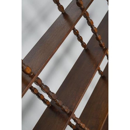 Mid-Century French Oak Bobbin Shelving Unit For Sale - Image 11 of 18