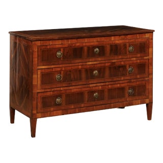 French Empire Period Bookmatch Veneer Chest For Sale