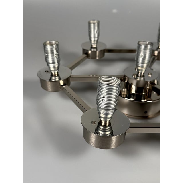 German Space Age Ice Glass Ceiling or Wall Lamp, 1960s-1970s For Sale - Image 16 of 18