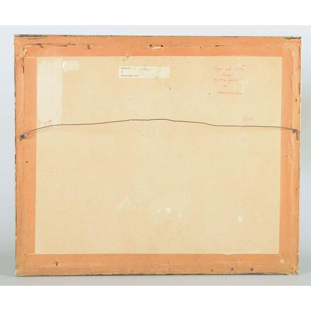 1950s Bo Lindgren, Swedish Abstract Composition, Oil on Paper, 1959 For Sale - Image 5 of 6