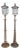 Late 19th Century Monumental Antique Wrought Iron Street Lanterns Copper & Glass Post Lights 10' - a Pair For Sale
