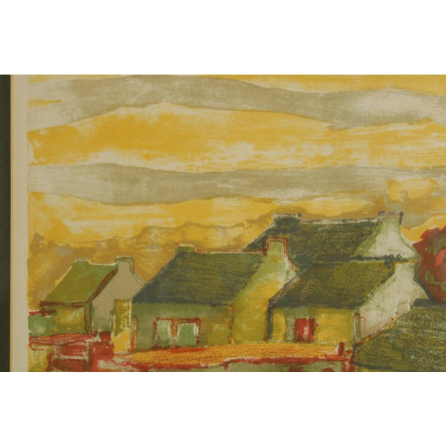 Eliane Thiollier French Country Village Framed Lithograph For Sale - Image 11 of 13