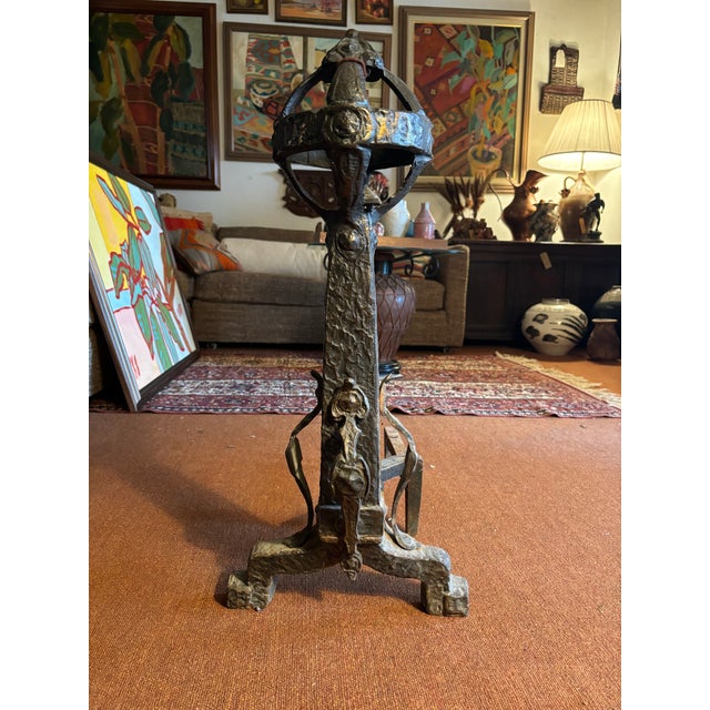 Wrought Iron Andiron For Sale In Chicago - Image 6 of 7