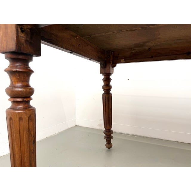 Oak Table with Turned Legs, 1900 For Sale - Image 11 of 18