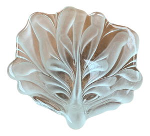 Heavy Vintage German Floral Glass Bowl from Walther Glas, 1970s
