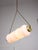 Mid-Century Minimalist Opaline & Brass Pendant Lamp For Sale - Image 4 of 17