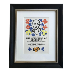 Henri Matisse Framed Lithograph 46 the Sculpture of Matisse