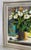 Early 21st Century Contemporary British Framed Oil Painting on Canvas (White Roses in Mustard Pot) For Sale - Image 5 of 12