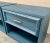 Ornamental & Decorative Materials Vintage Blue Faux Bamboo Nightstands - A Pair For Sale - Image 7 of 9