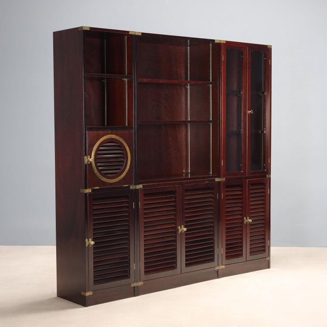 Bookcase in Mahogany Veneer from La Vecchia Mare, 20th Century For Sale - Image 12 of 12